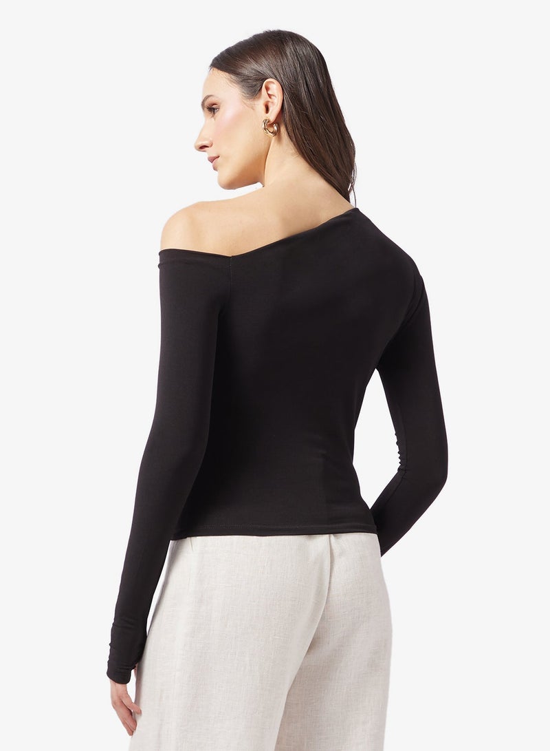 ELLA Top With Asymmetric Neck - Image 2